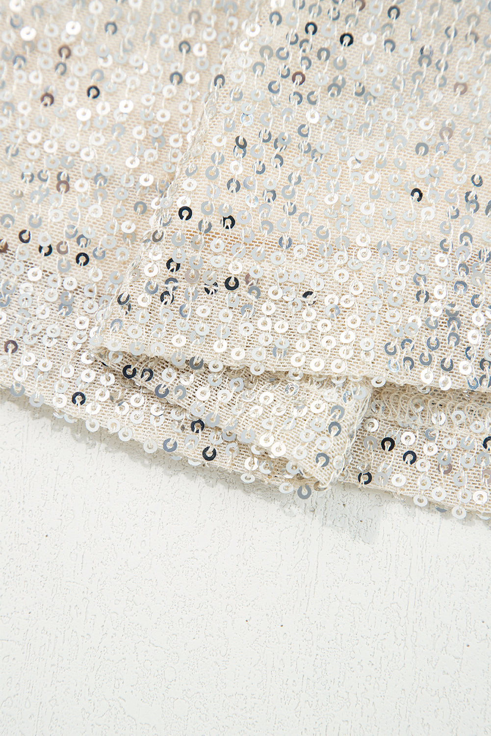 Sequin Hooded Long Sleeve Top