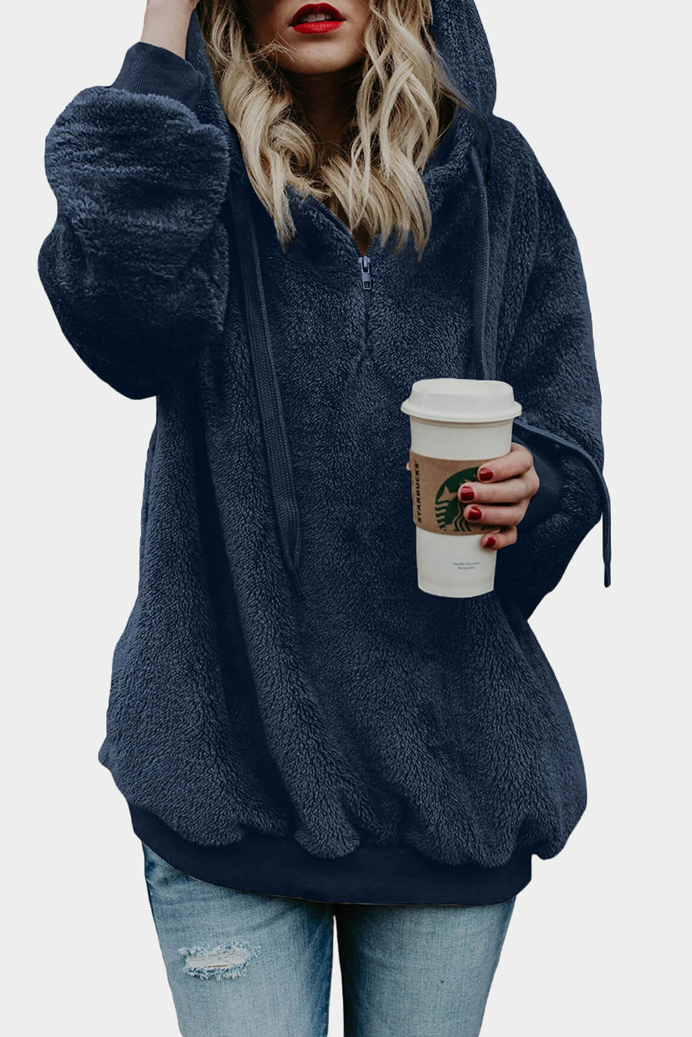 Warm Furry Pullover Hoodie