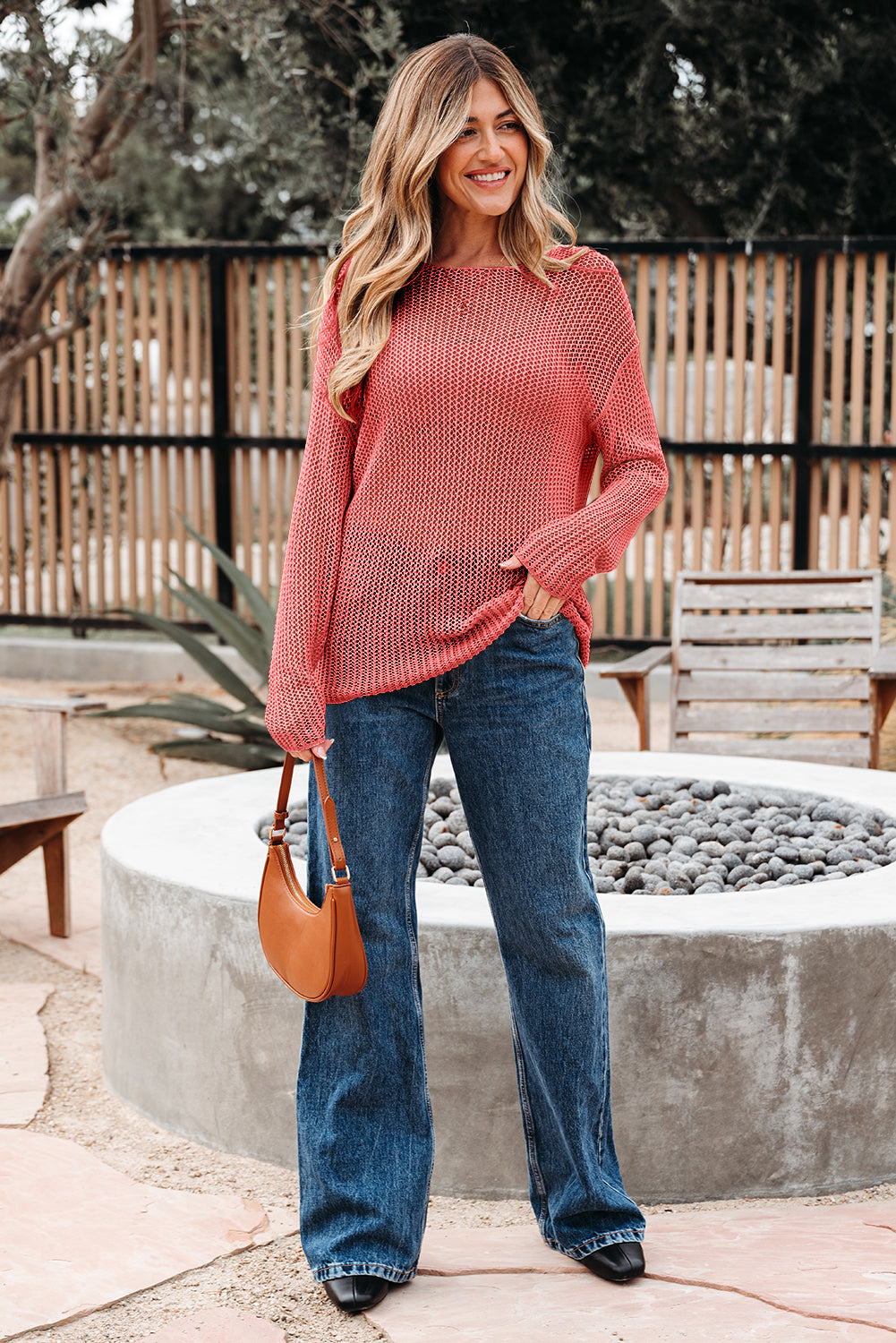 Crochet Hollow-out Jumper Top Sweater