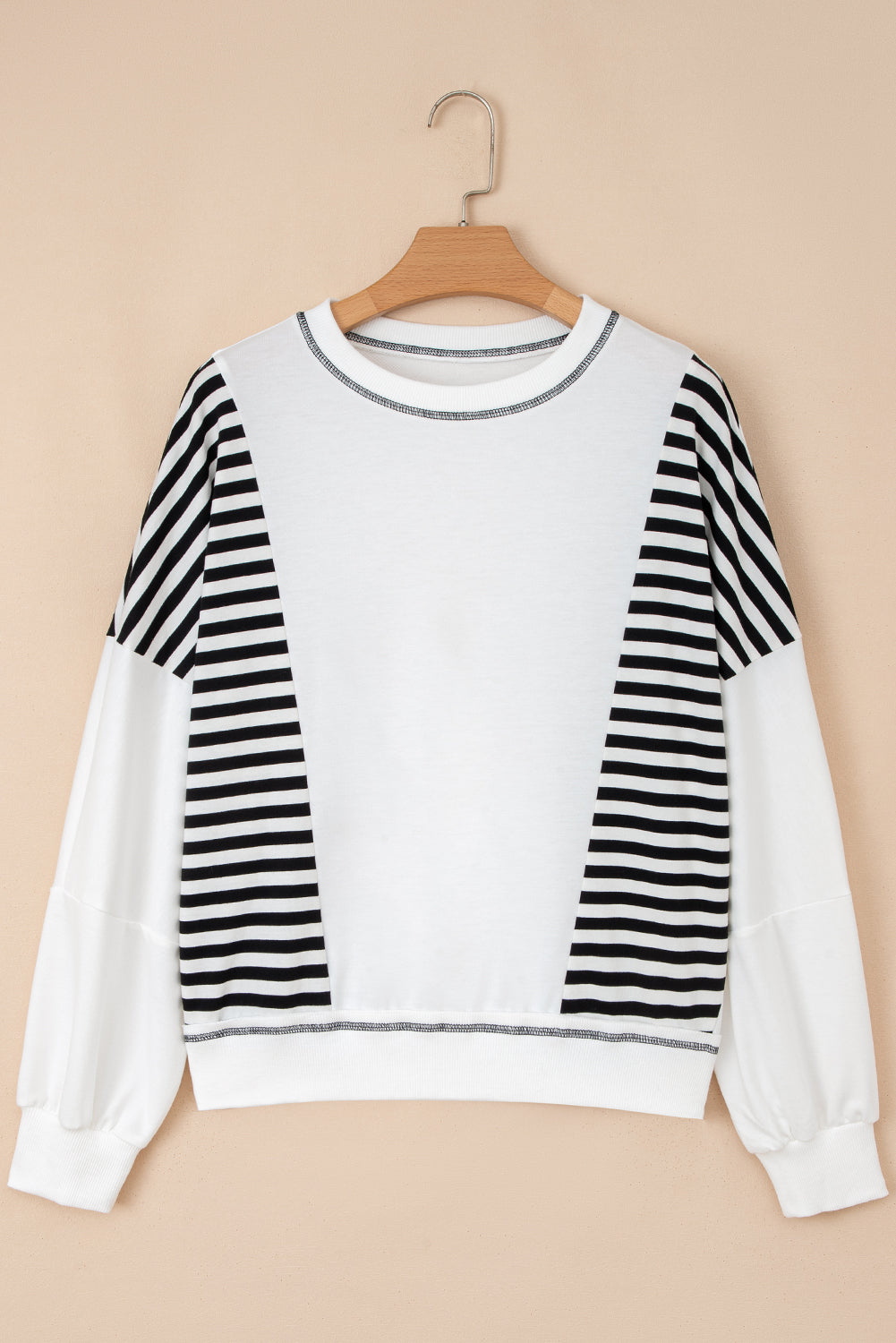 Colorblock Patchwork Contrast Stitching Oversize Sweatshirt