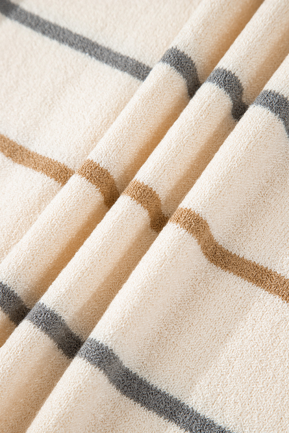 Striped Drop Shoulder Plus Sweater