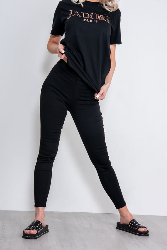 Zoe Black High Waisted Skinny Jeggings