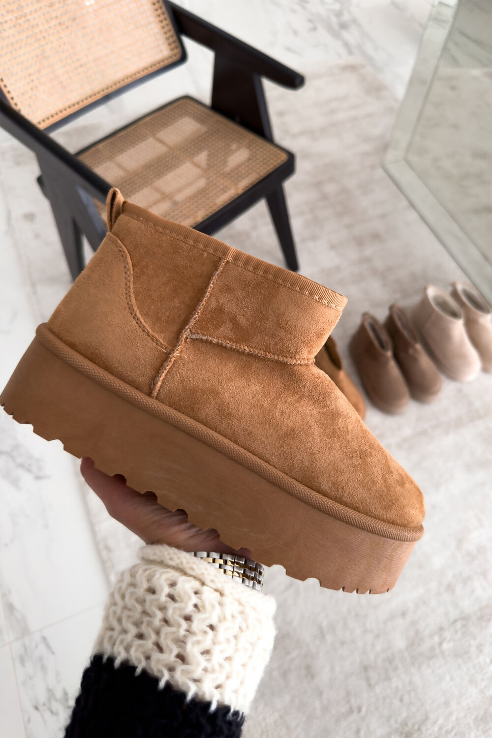 Melanie Mini Platform Ankle Boots 2 Colours