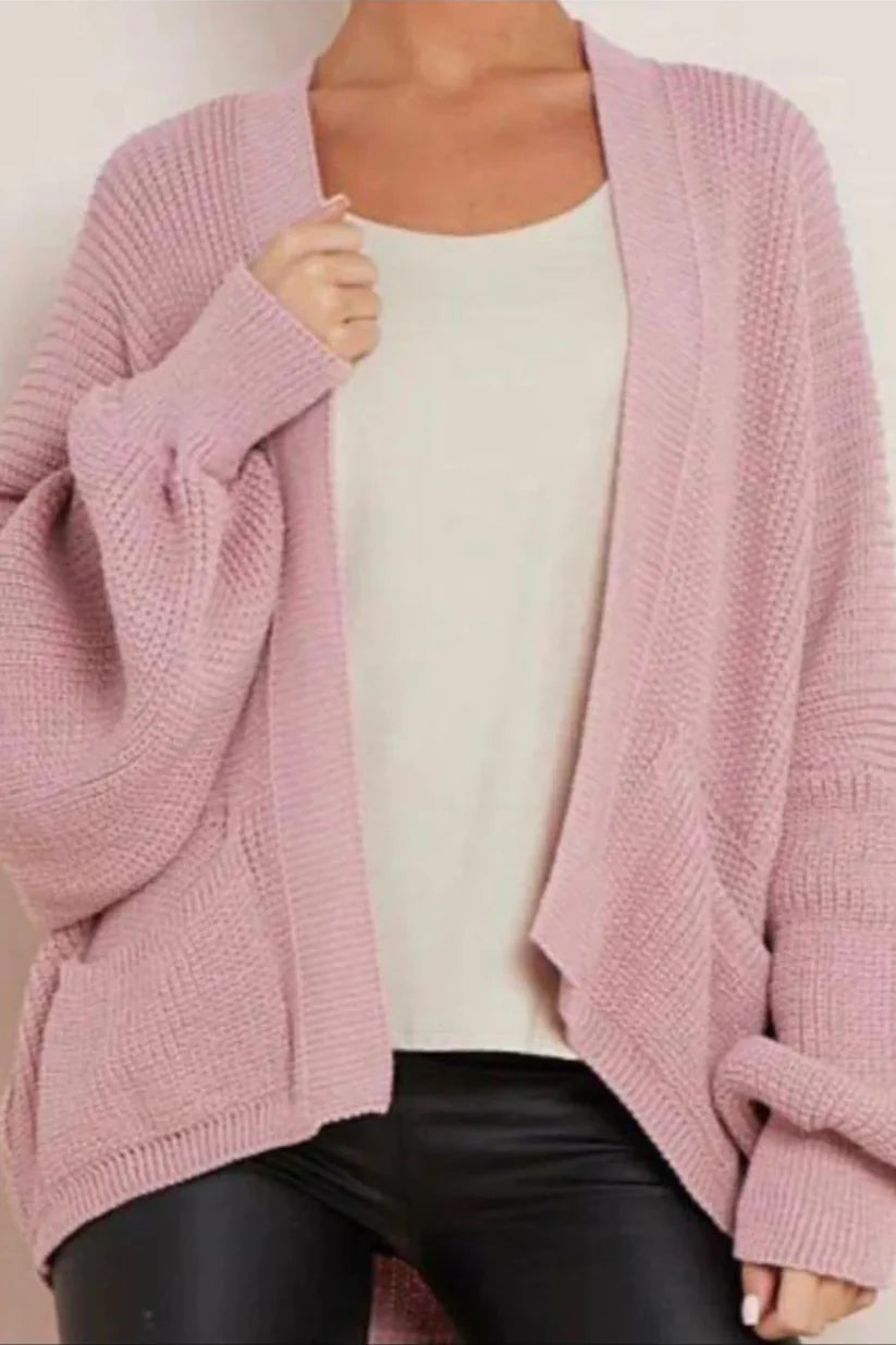 Crop Balloon Pocket Cardigan