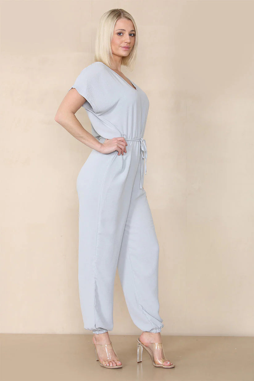 Tie Waist Stylish Harem Jumpsuit