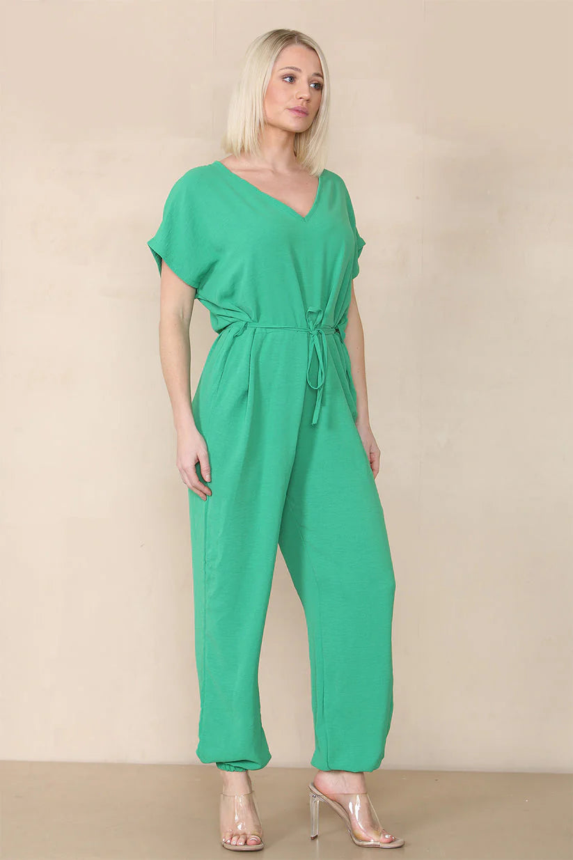 Tie Waist Stylish Harem Jumpsuit