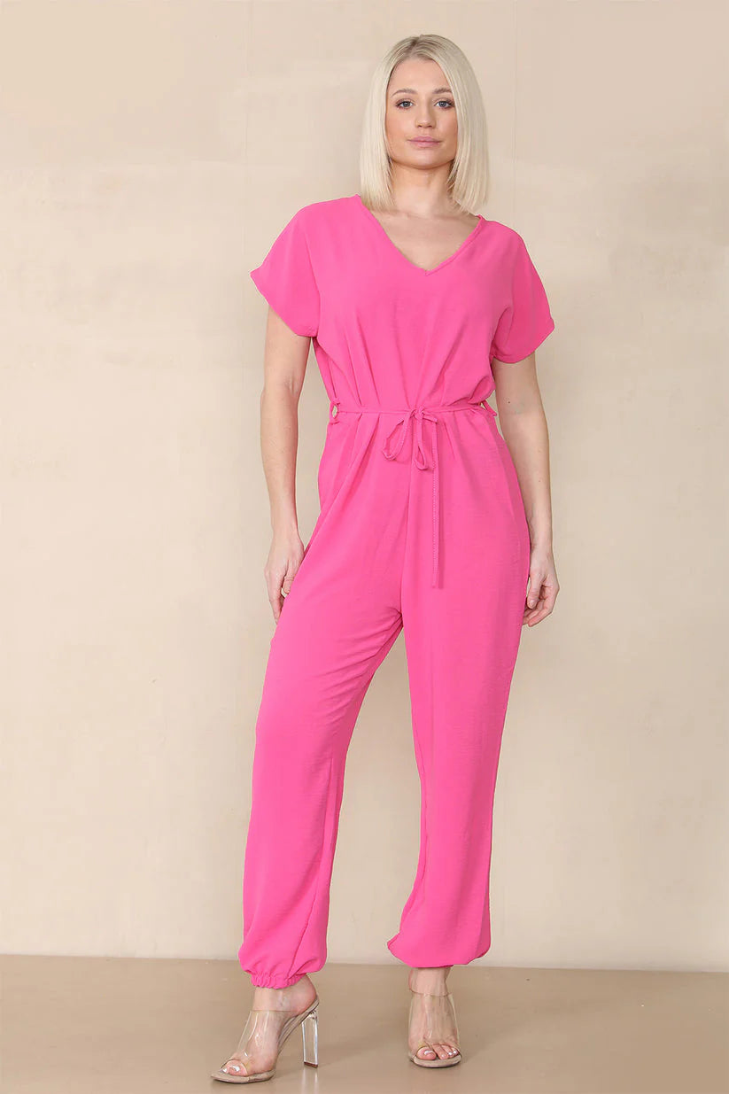 Tie Waist Stylish Harem Jumpsuit