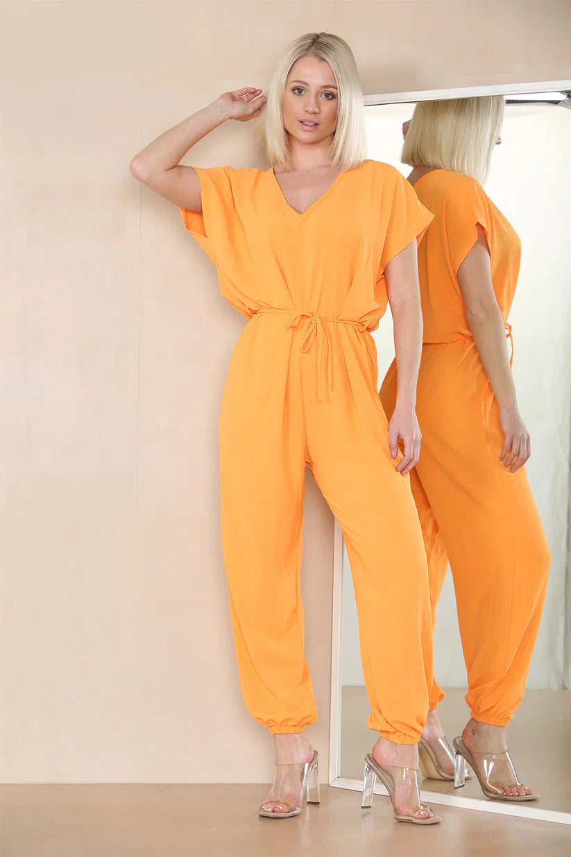 Tie Waist Stylish Harem Jumpsuit