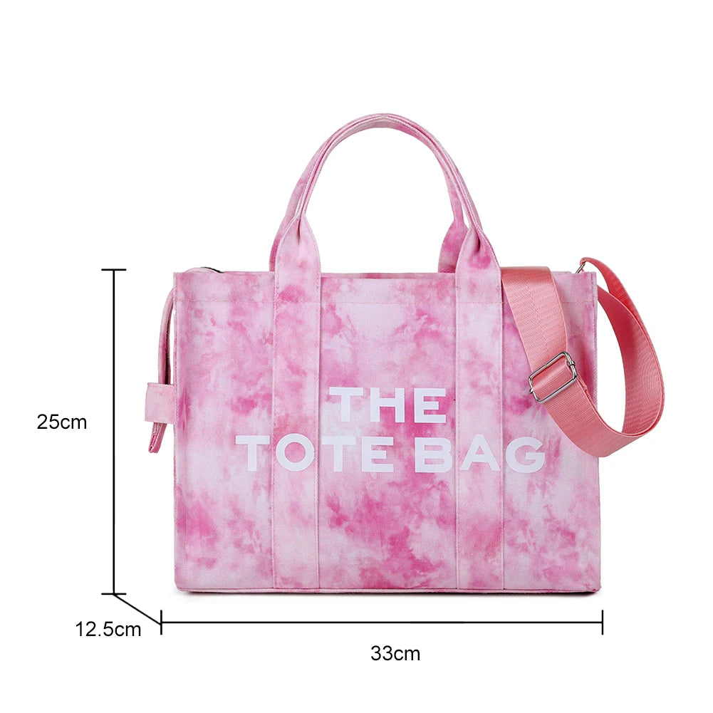 Canvas Tote Crossbody Bag