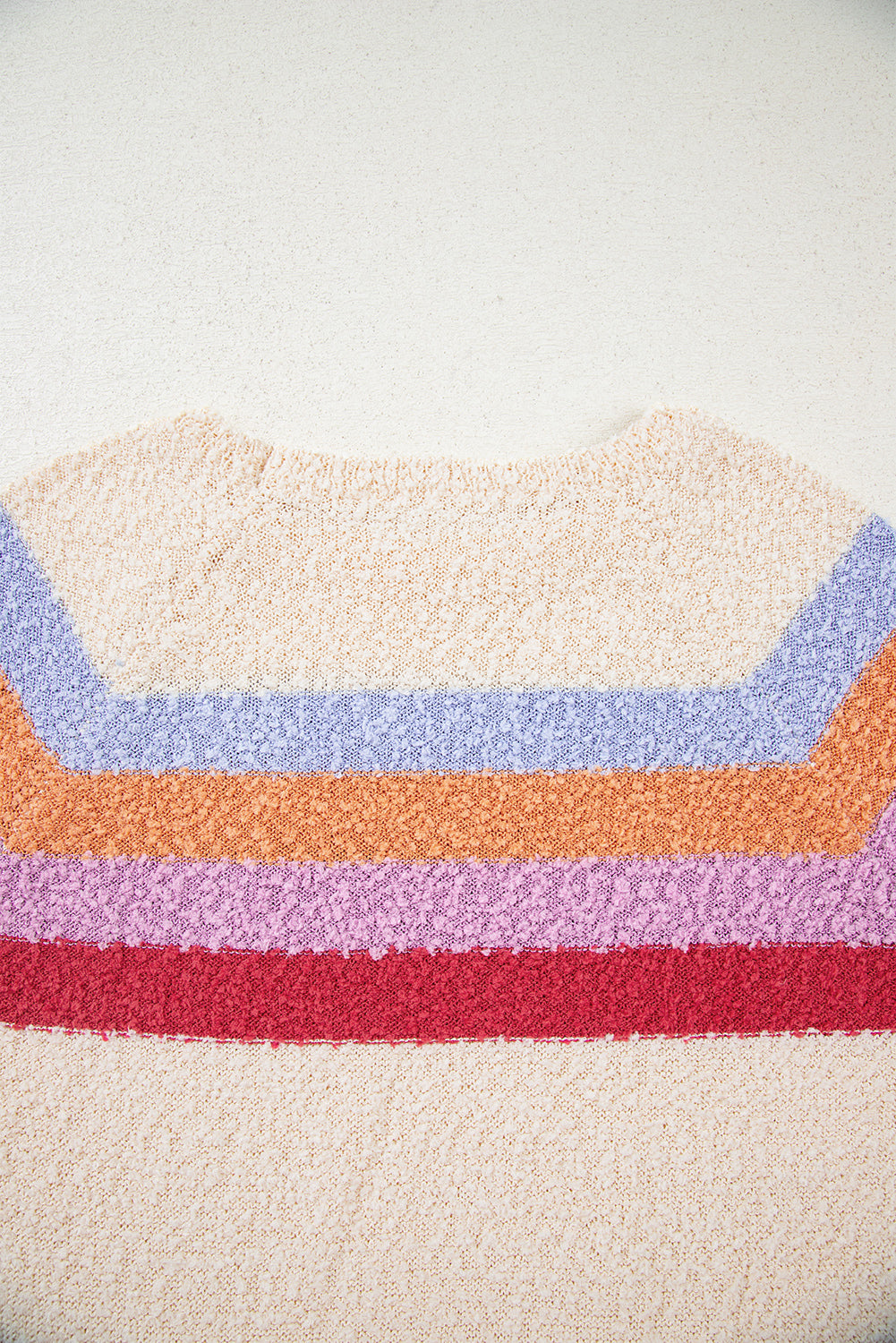 Striped Color Block Loose Sleeve Chic Sweater