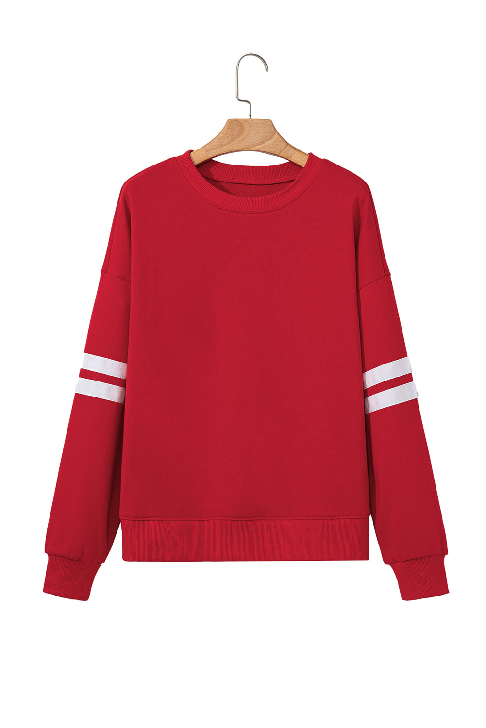 Varsity Striped Detail Drop Shoulder Oversized Sweatshirt
