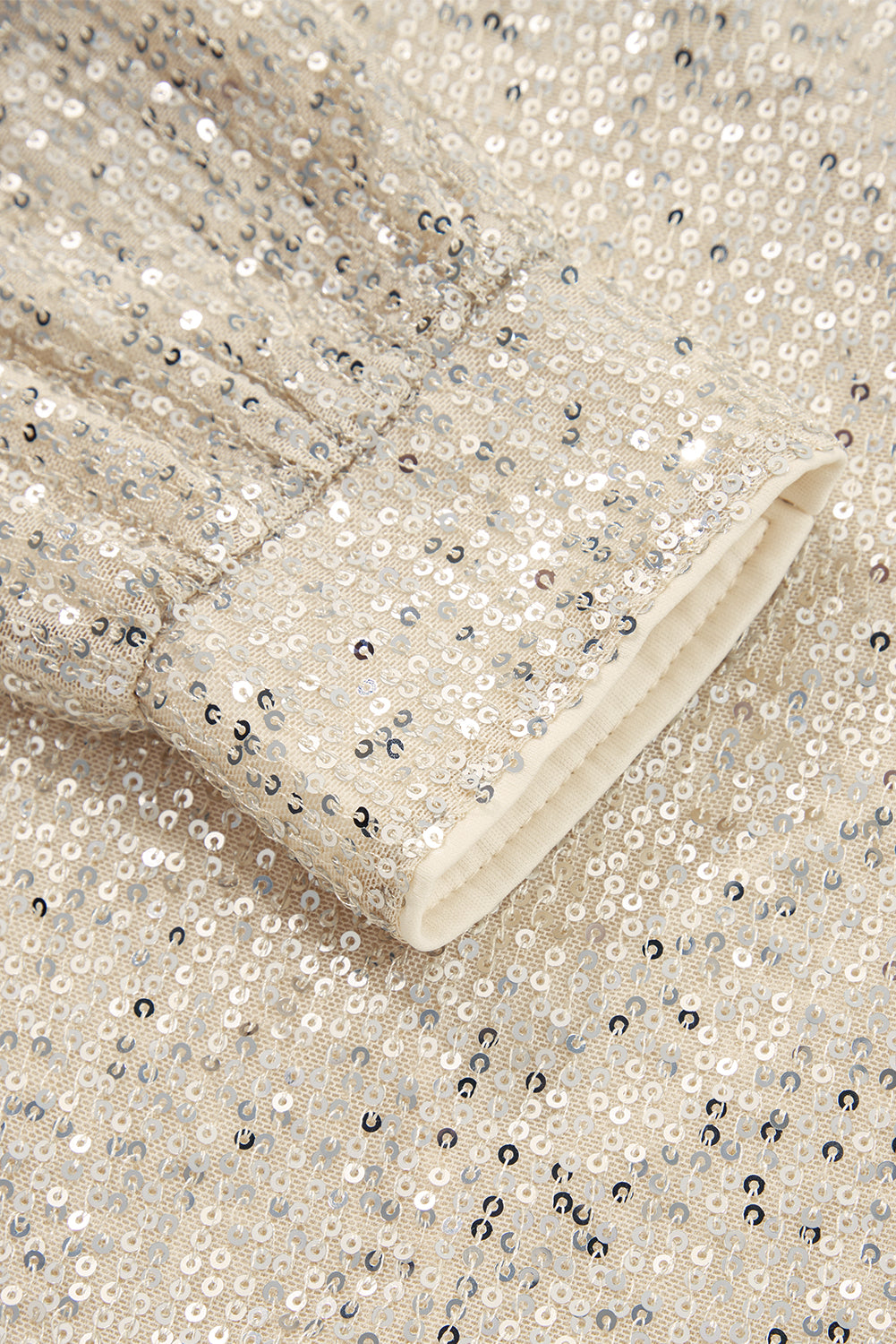 Sequin Hooded Long Sleeve Top