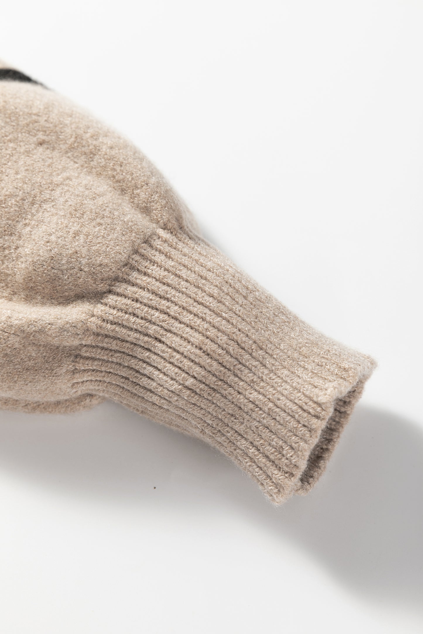 Leopard Striped Detail Drop Shoulder Sweater