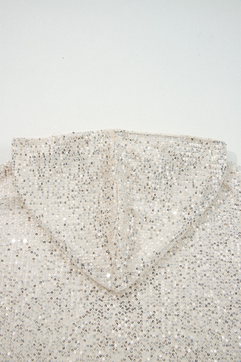 Sequin Hooded Long Sleeve Top