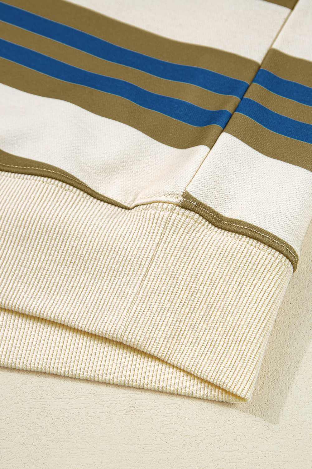 Stripe Crew Neck Drop Shoulder Pullover Sweatshirt