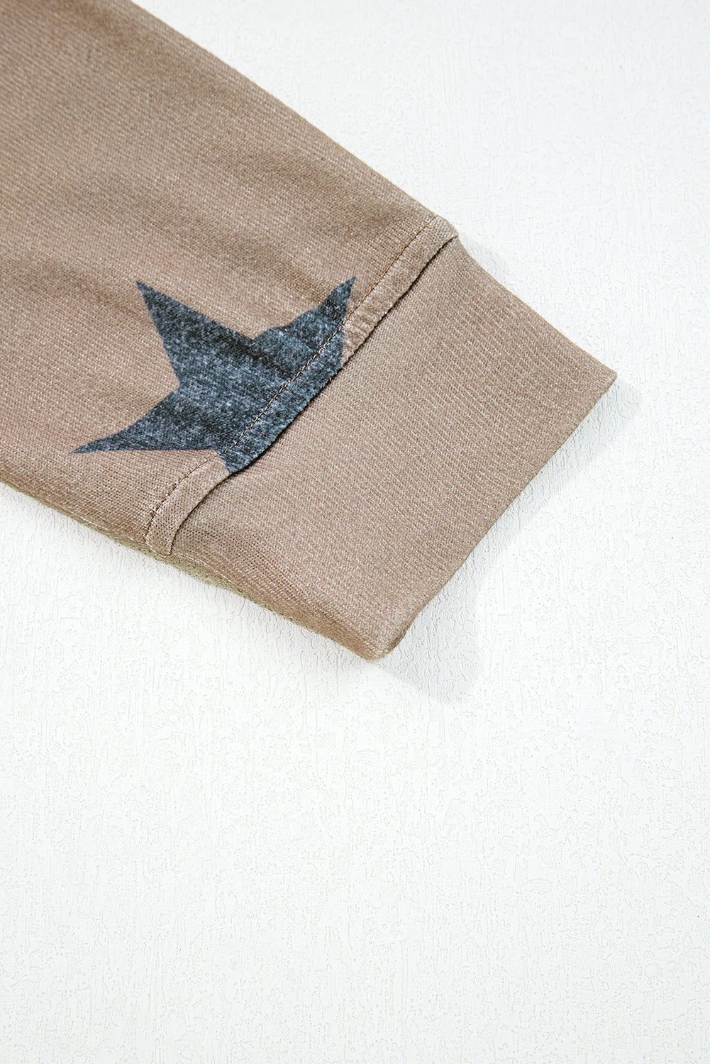 Retro Star Print Loose Long Sleeve Drawstring Wide Leg 2pcs Lounge Set
