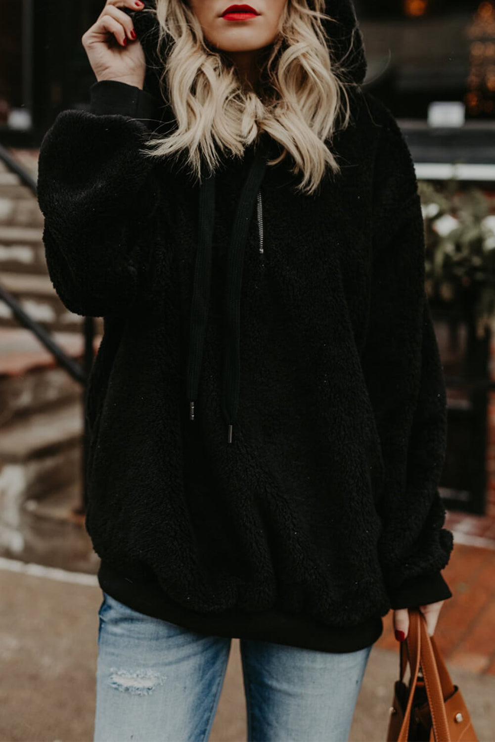 Warm Furry Pullover Hoodie