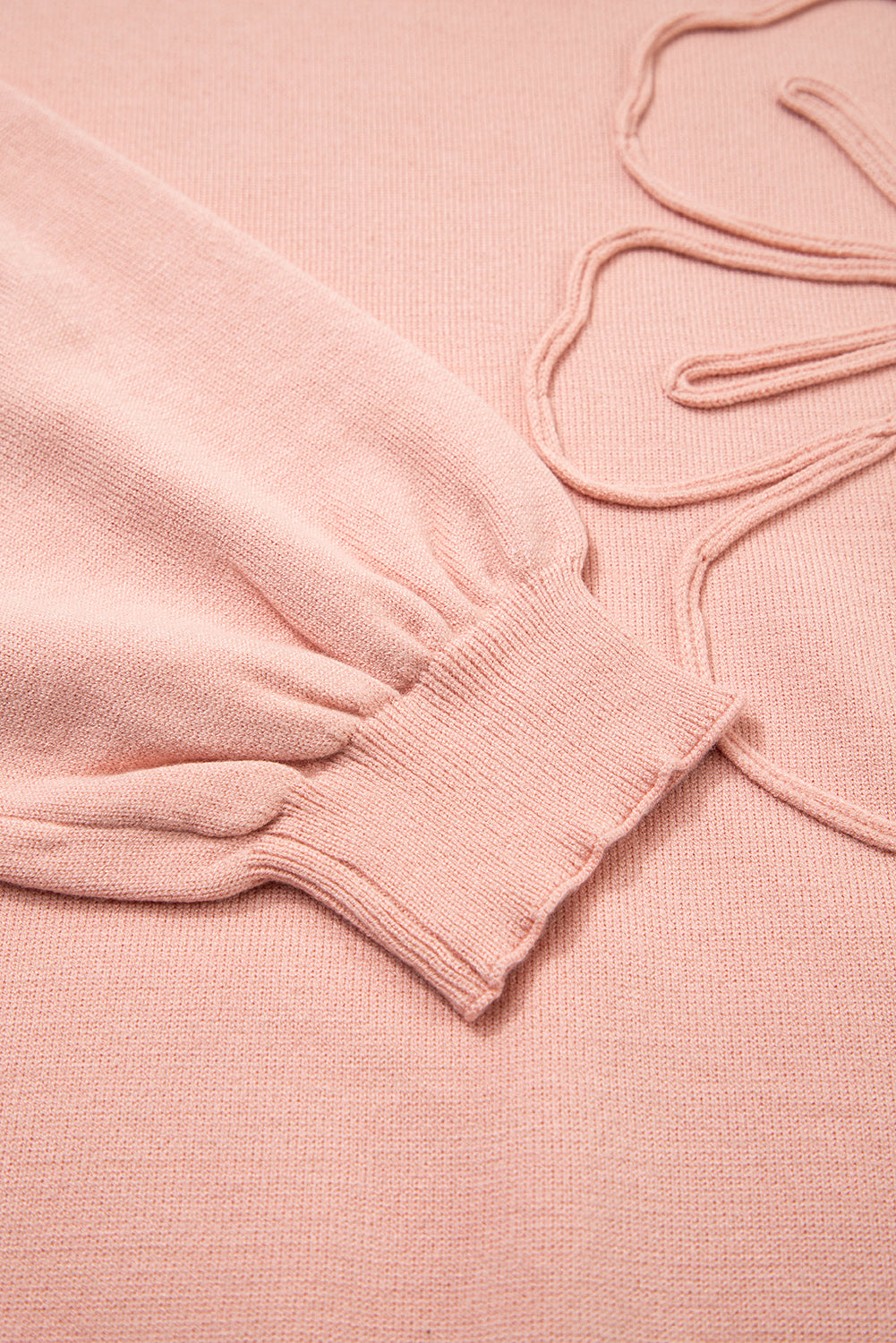 Big Flower Accent Bubble Sleeve Drop Shoulder Sweater