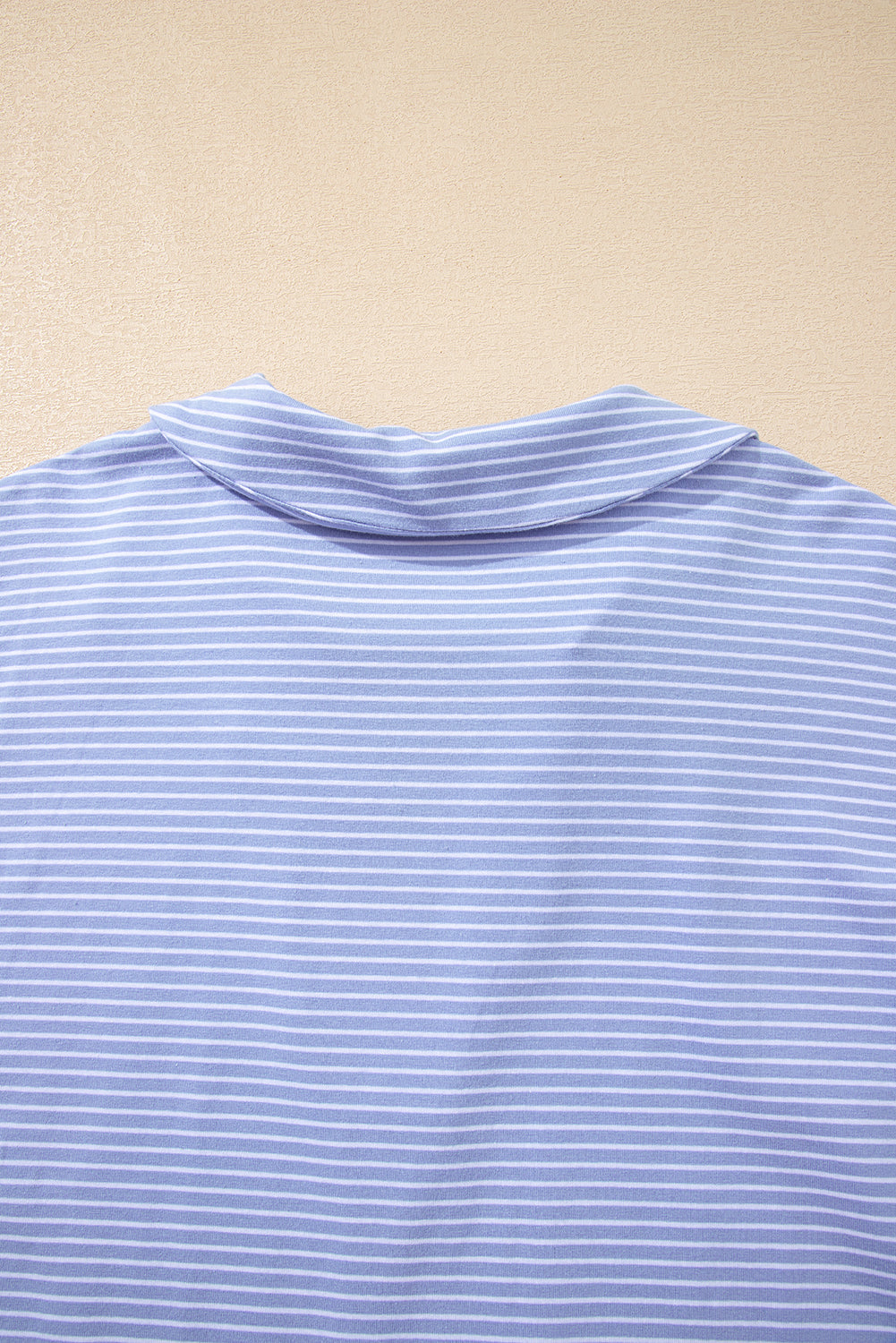Stripe Dolman Sleeve Polo Shirt and Drawstring Shorts Set