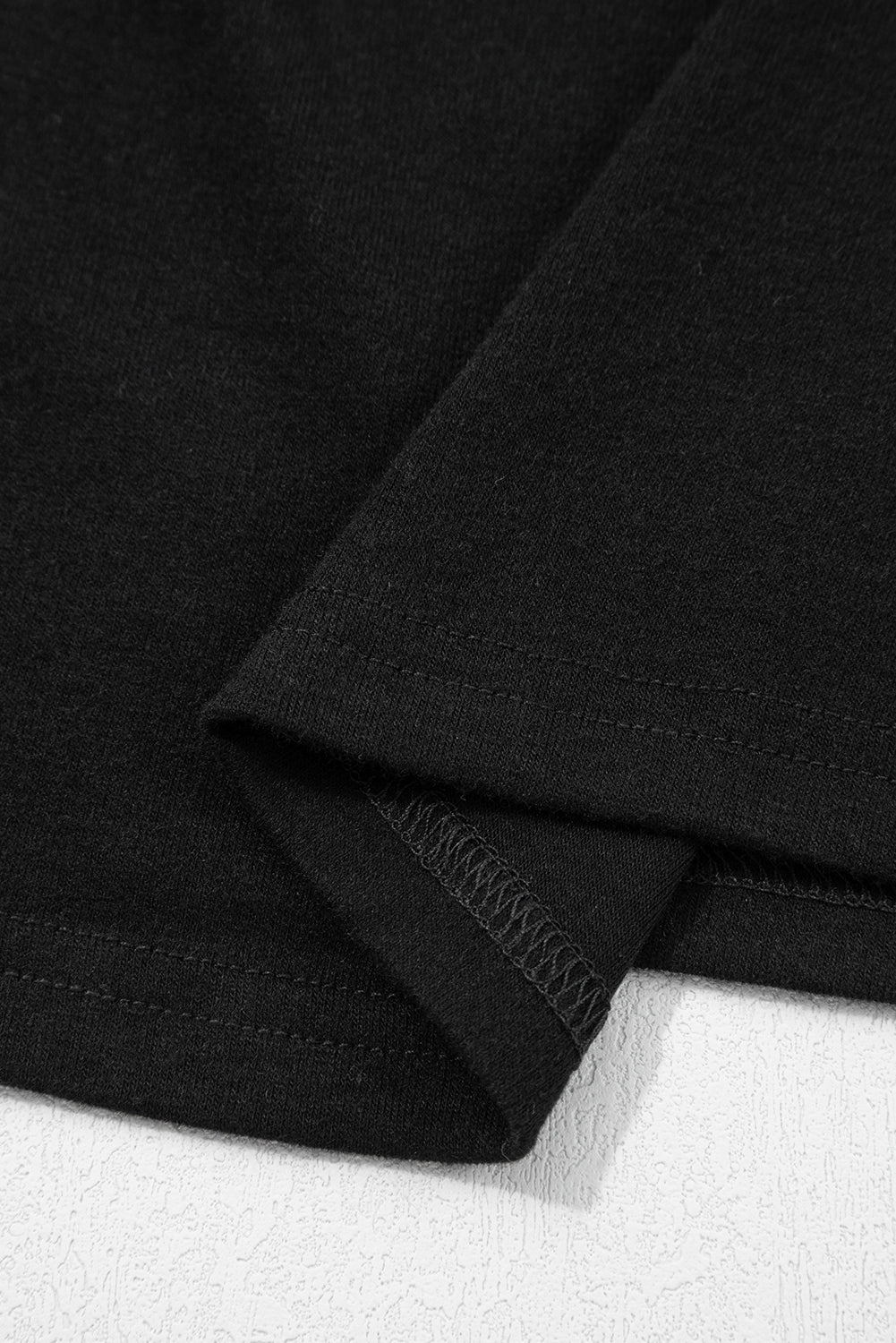 Solid Color Seam Detail Raglan Long Sleeve Top