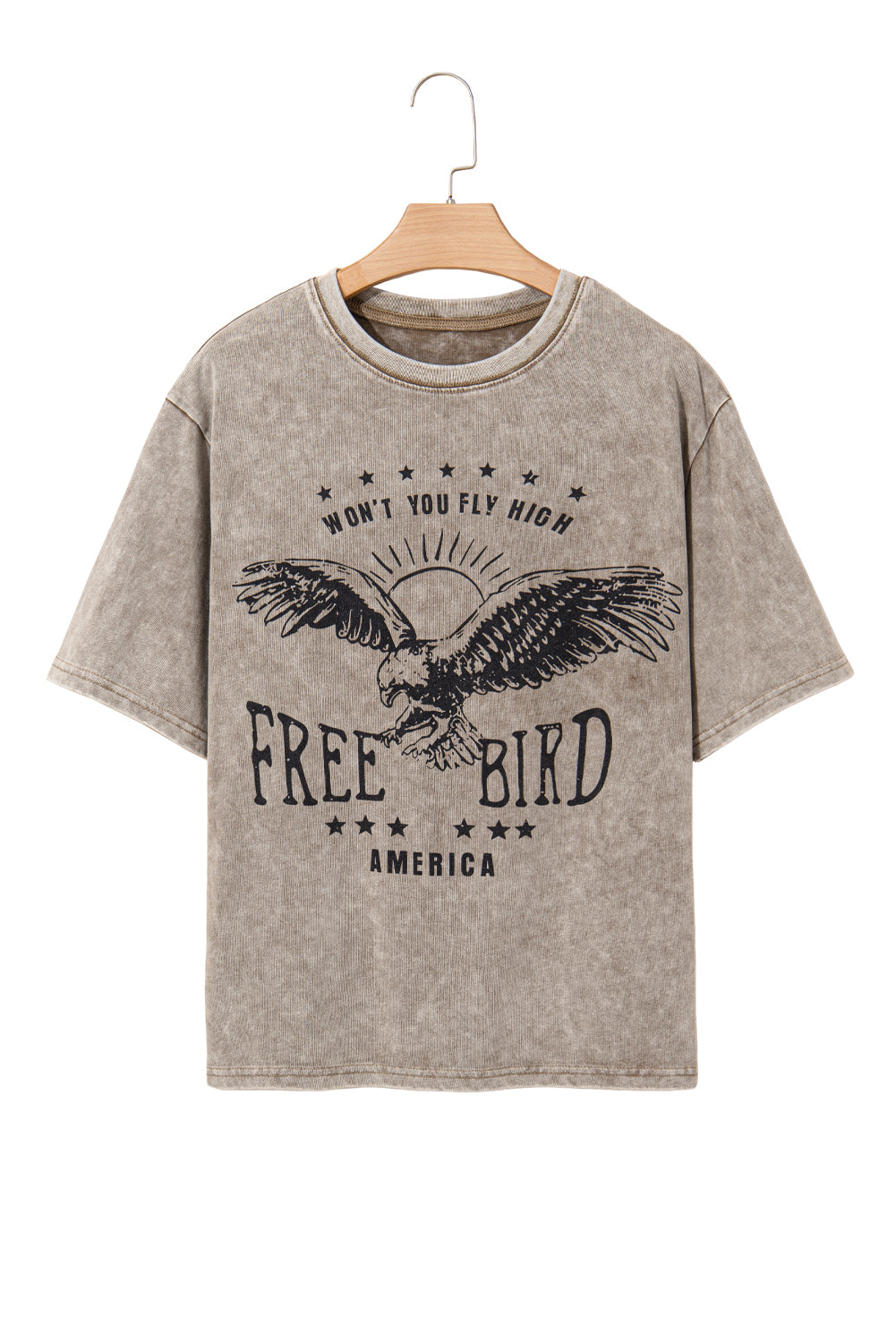 AMERICA FREE BIRD Vintage Graphic Mineral Washed Tee