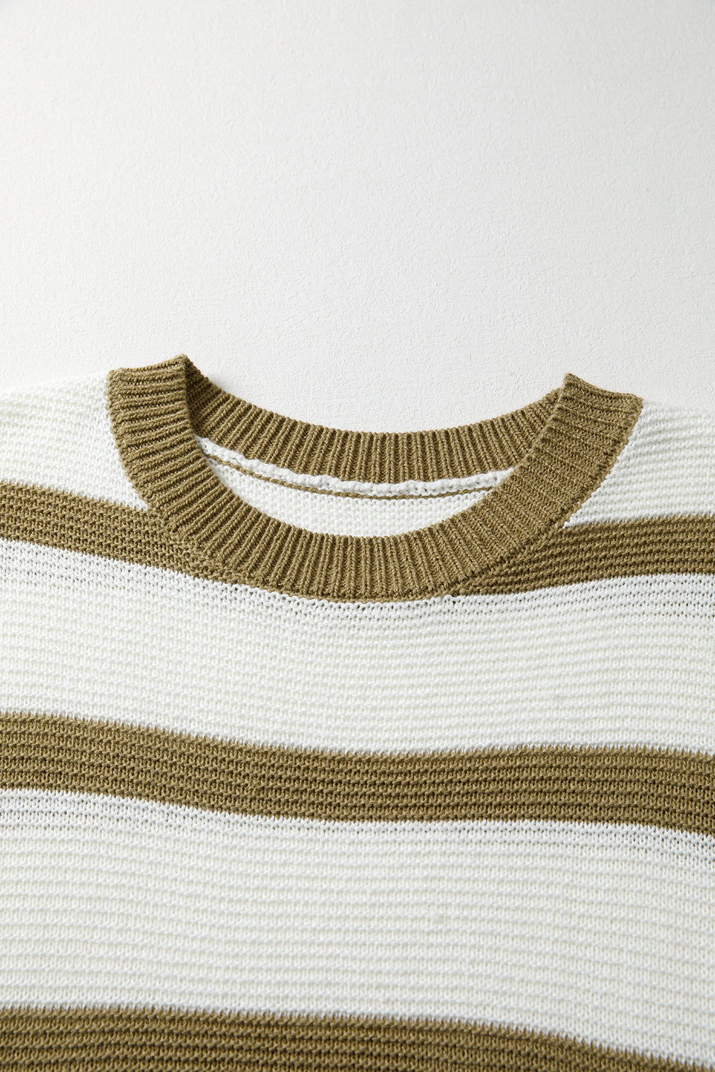 Stripe Tie Open Side Sweater Knitted Top