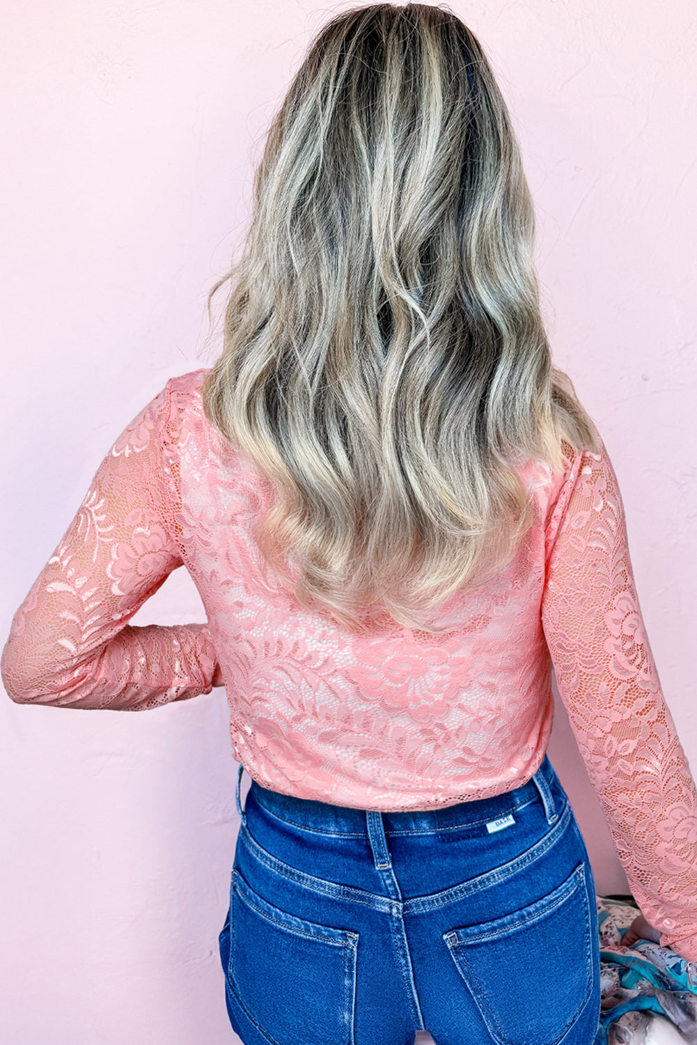 Floral Lace Sheer Long Sleeve Top