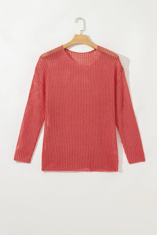 Crochet Hollow-out Jumper Top Sweater