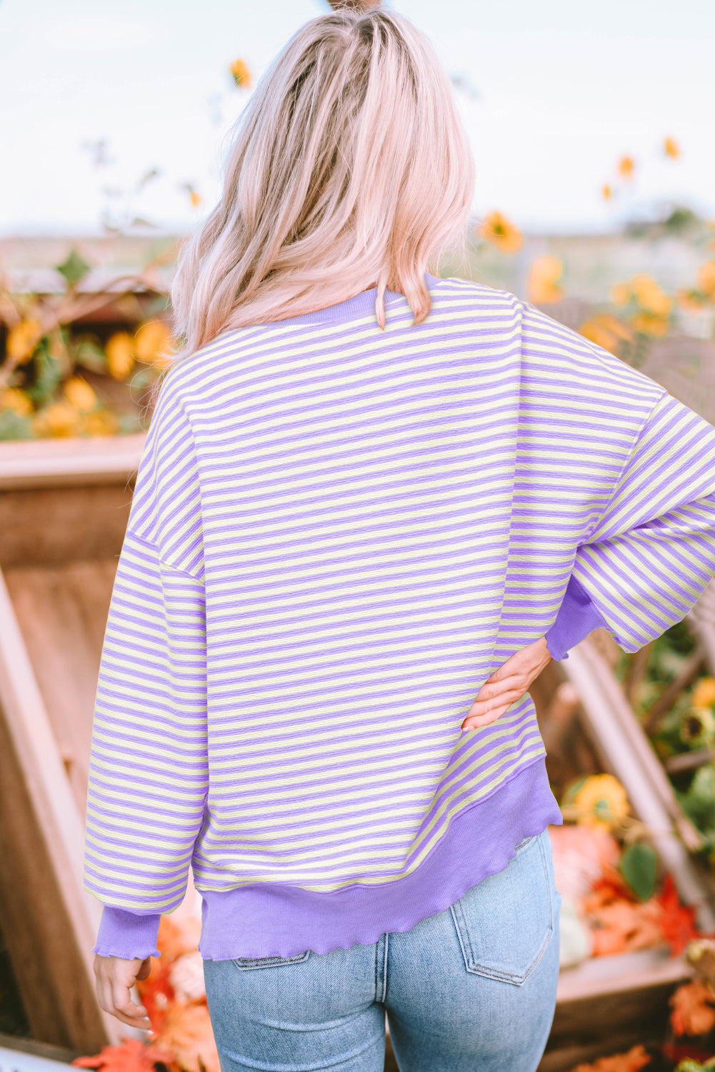 Loose Drop Shoulder Long Sleeve Top