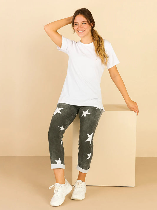Italian Joggers Star Print