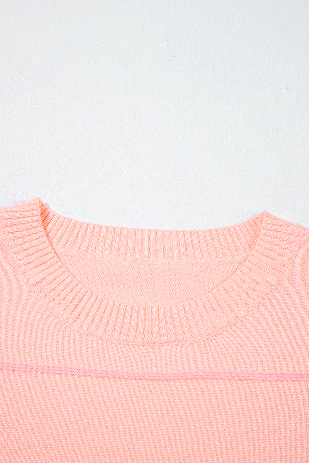 Colorblock Striped Half Sleeve Drop Shoulder Sweater