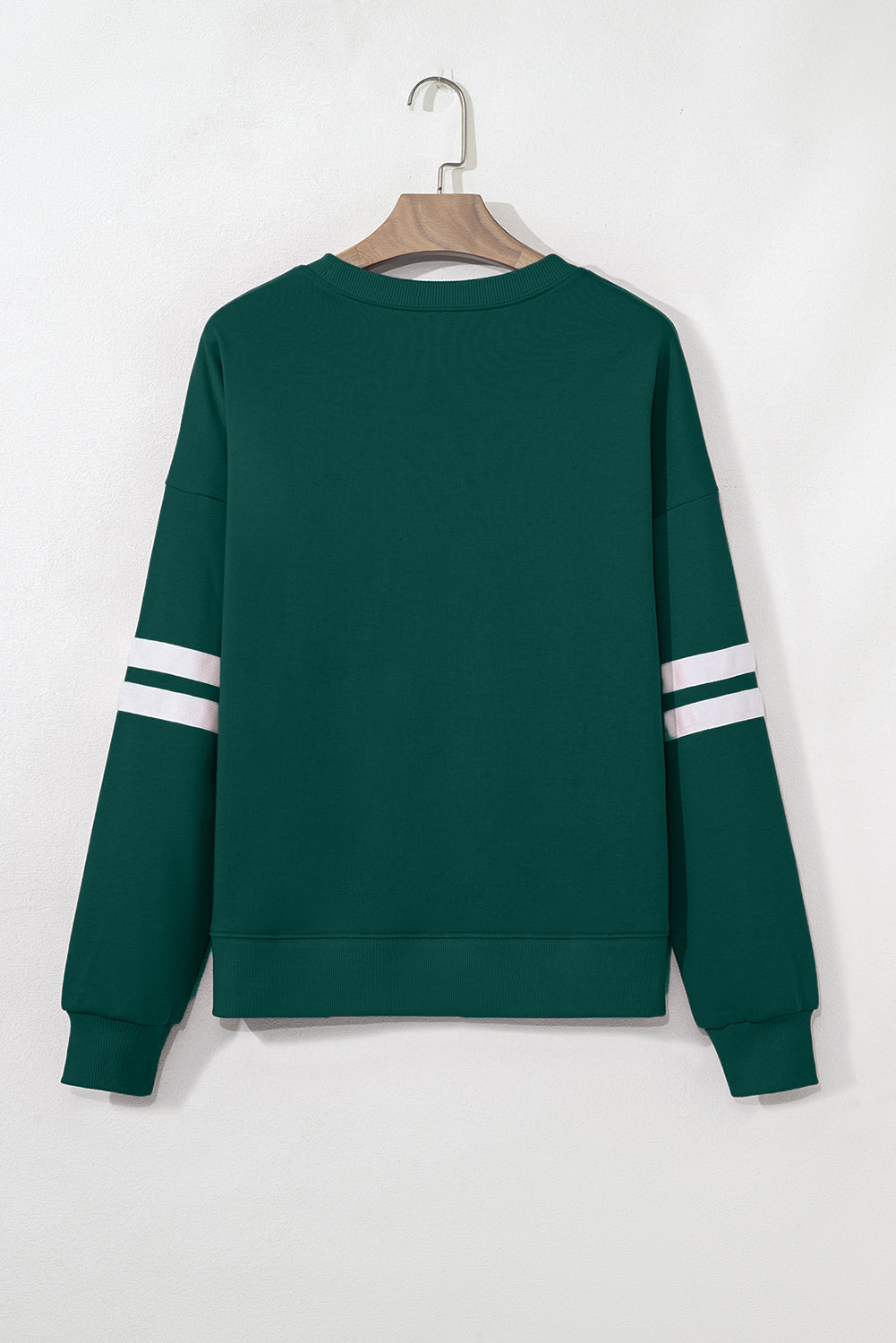 Varsity Striped Detail Drop Shoulder Oversized Sweatshirt
