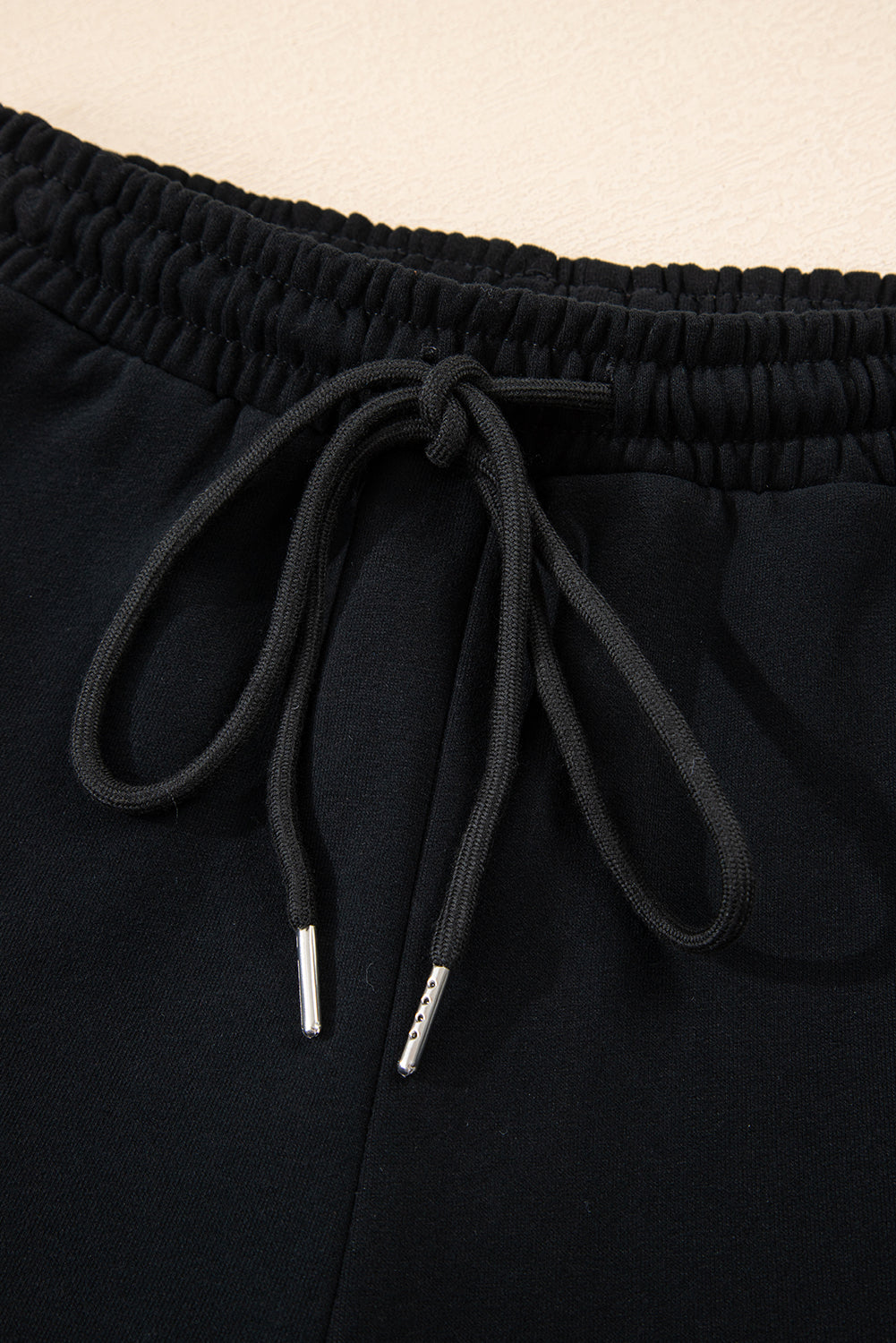 Button Drawstring Hooded Pullover and Casual Short Set