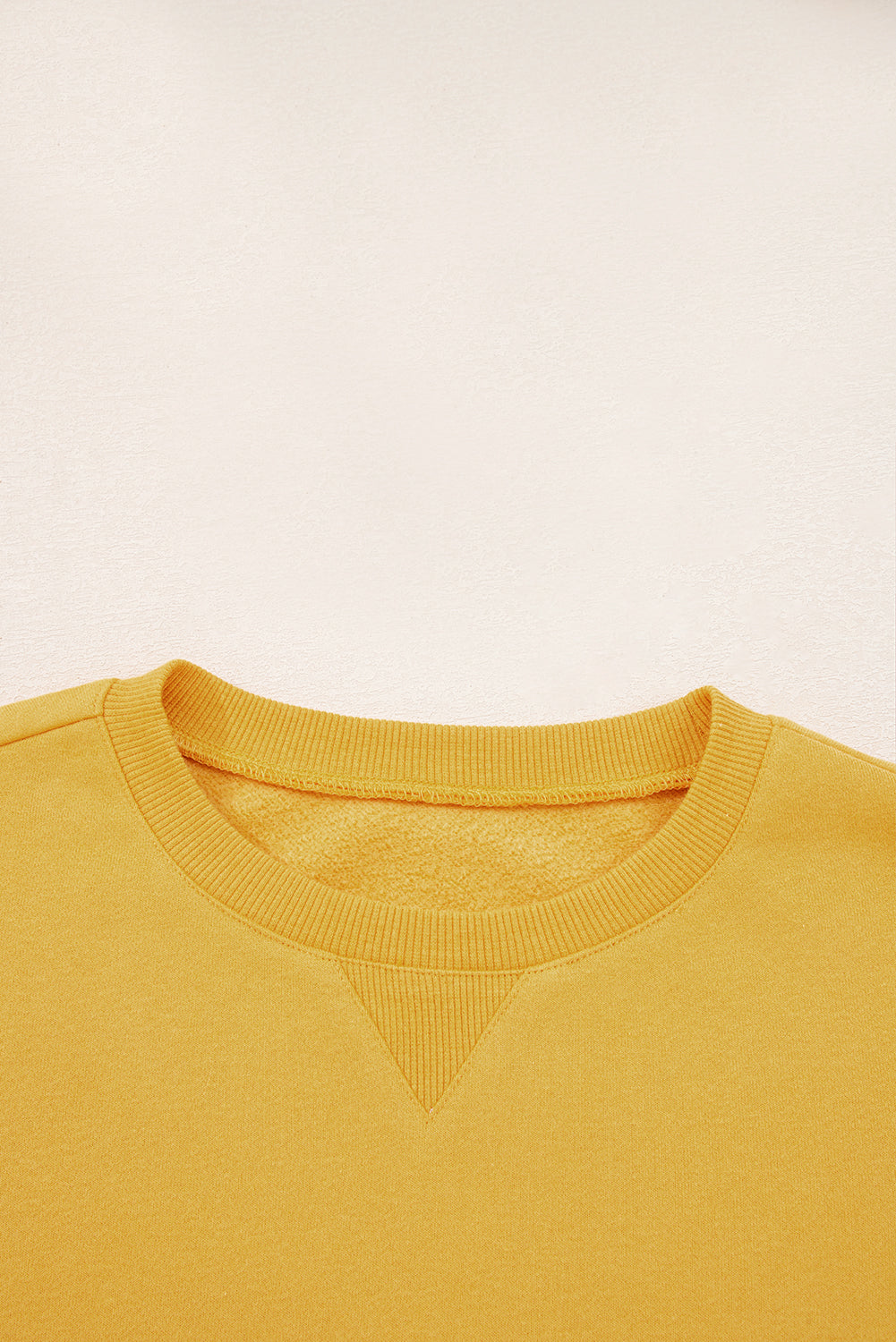 Pleated Balloon Sleeve Pullover Solid Sweatshirt
