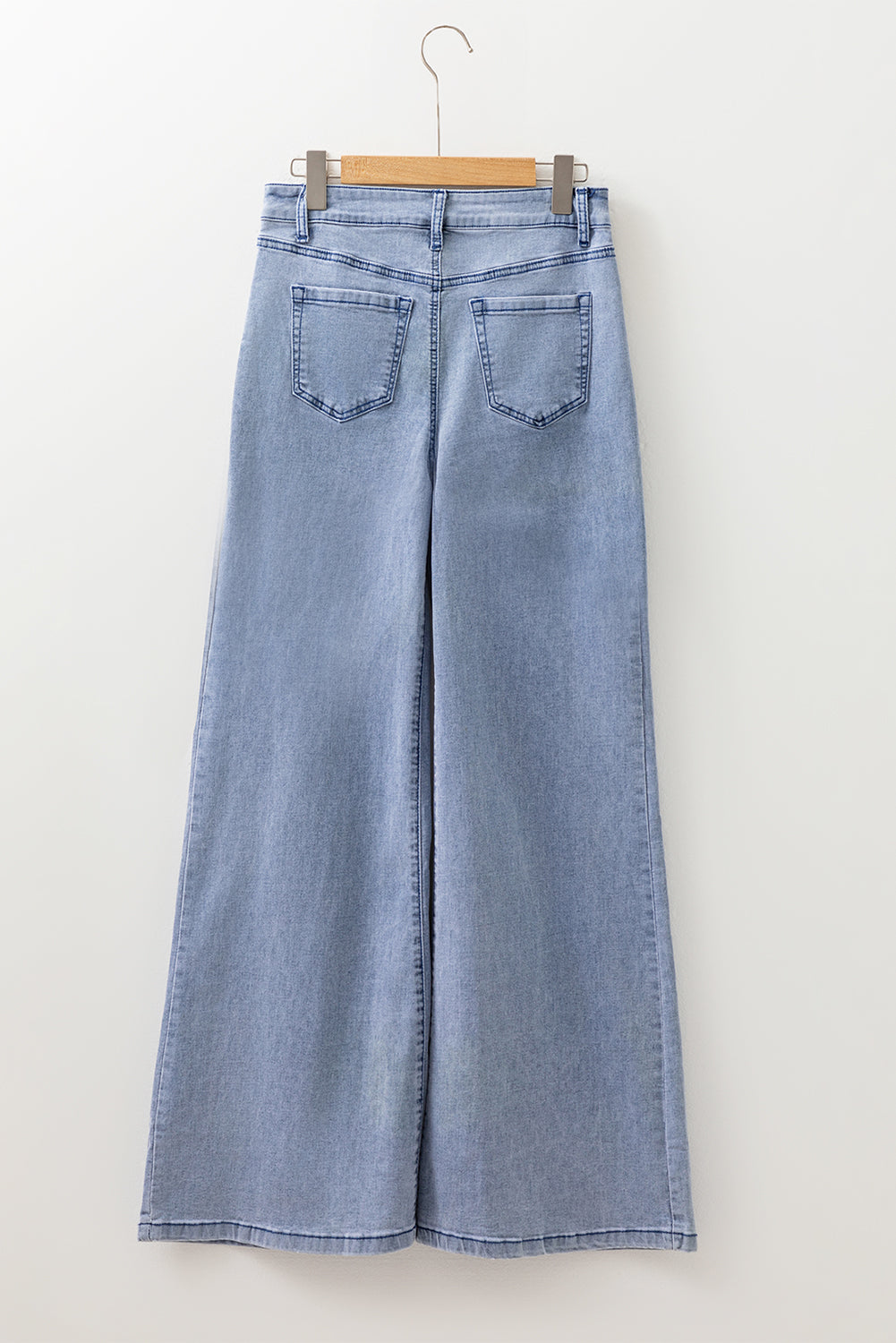 High Waist Button Zip Fly Bell Bottom Jeans