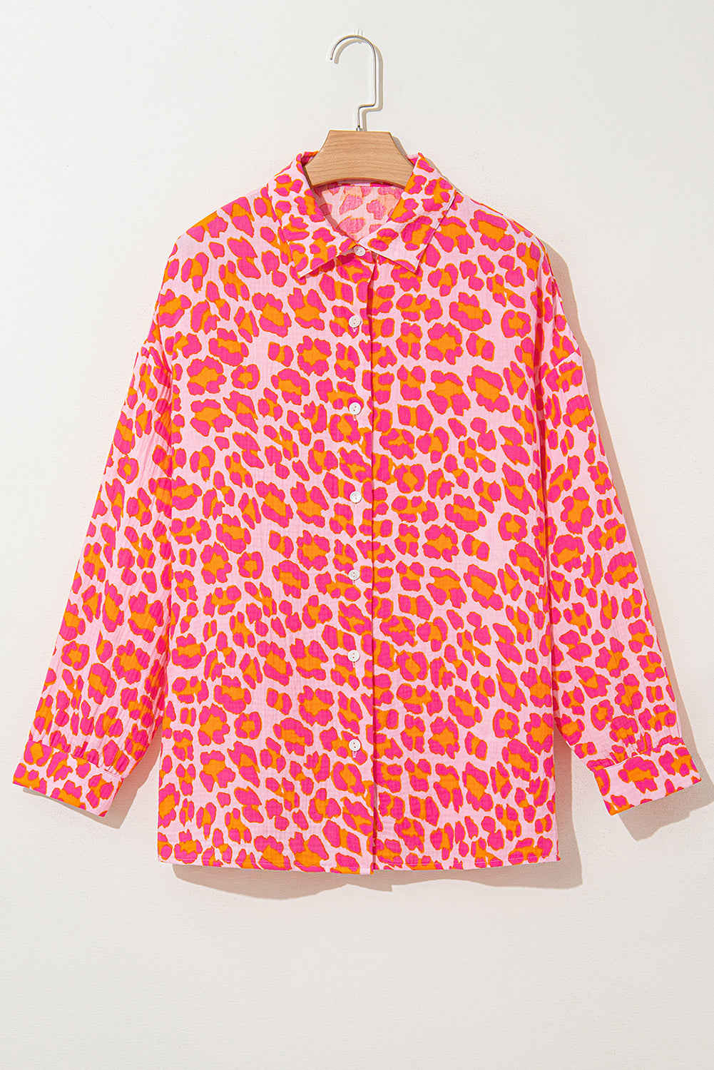 Leopard Printed Button Up Loose Shirt