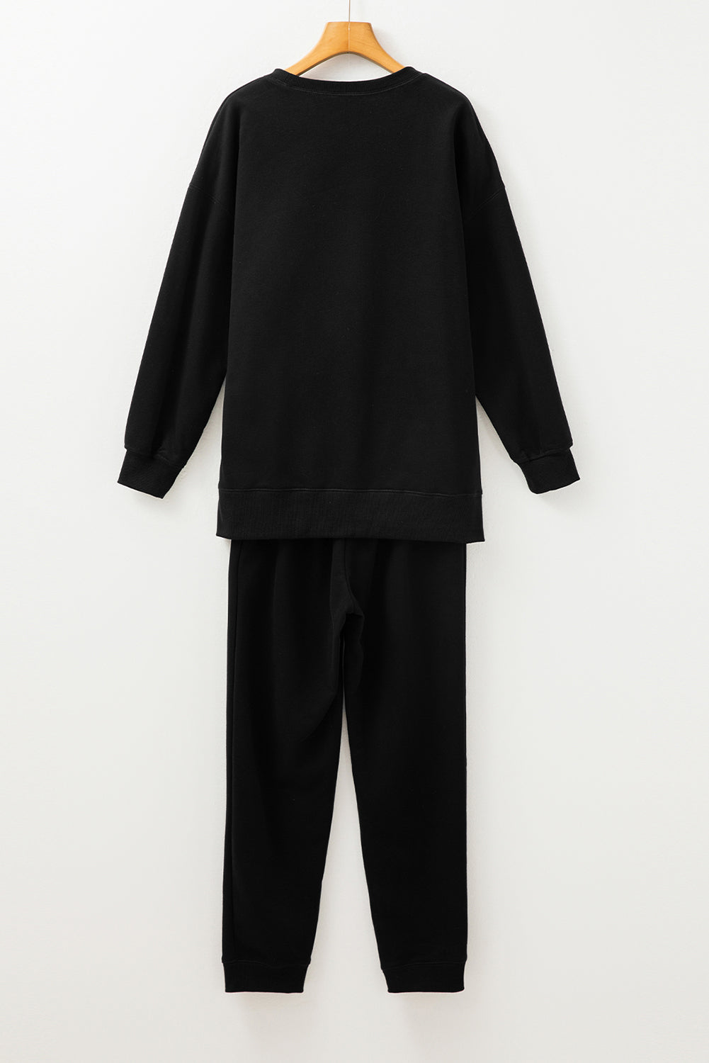 Solid Color High Low Pullover and Skinny Pants Set