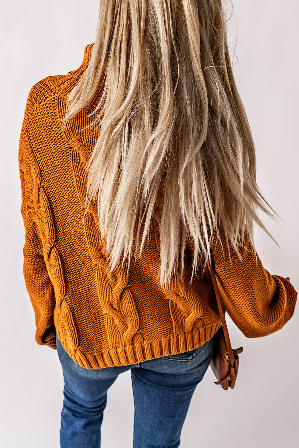 Cable Knit Handmade Turtleneck Sweater
