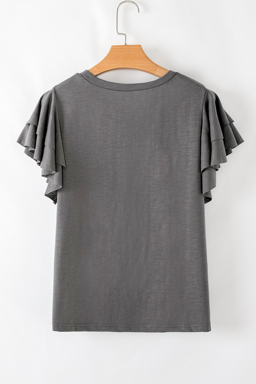 Layered Ruffle Short Sleeve Round Neck Top