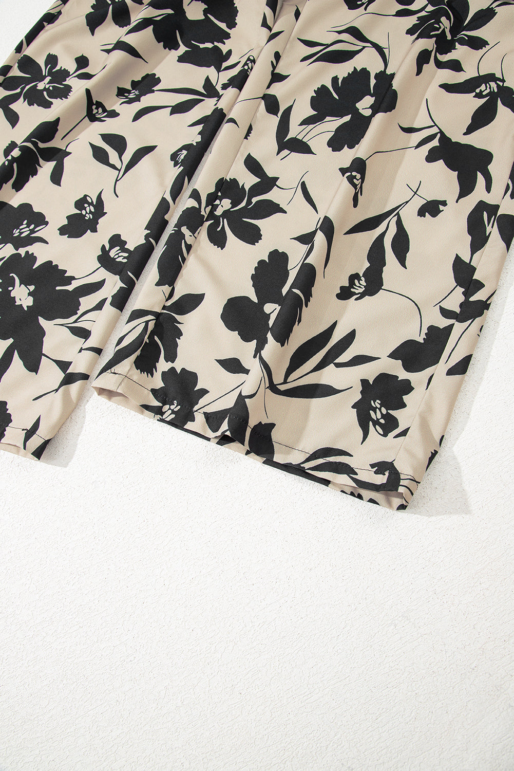 Floral Print Smocked High Waist Wide Leg Pants