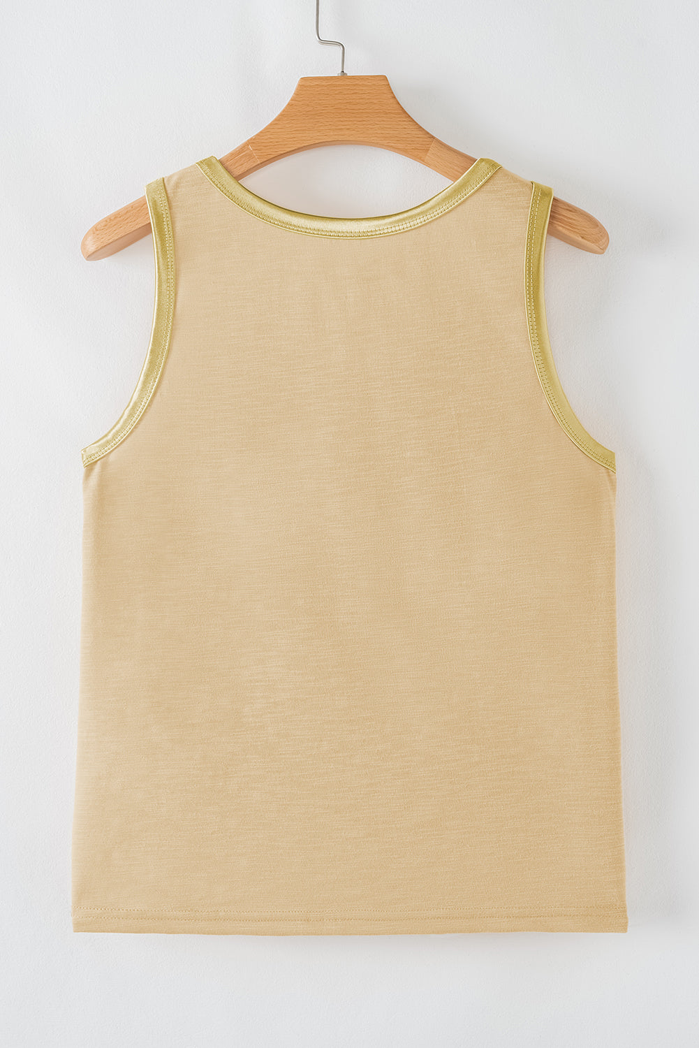 Metallic Sheen Edge Scoop Neck Tank Top