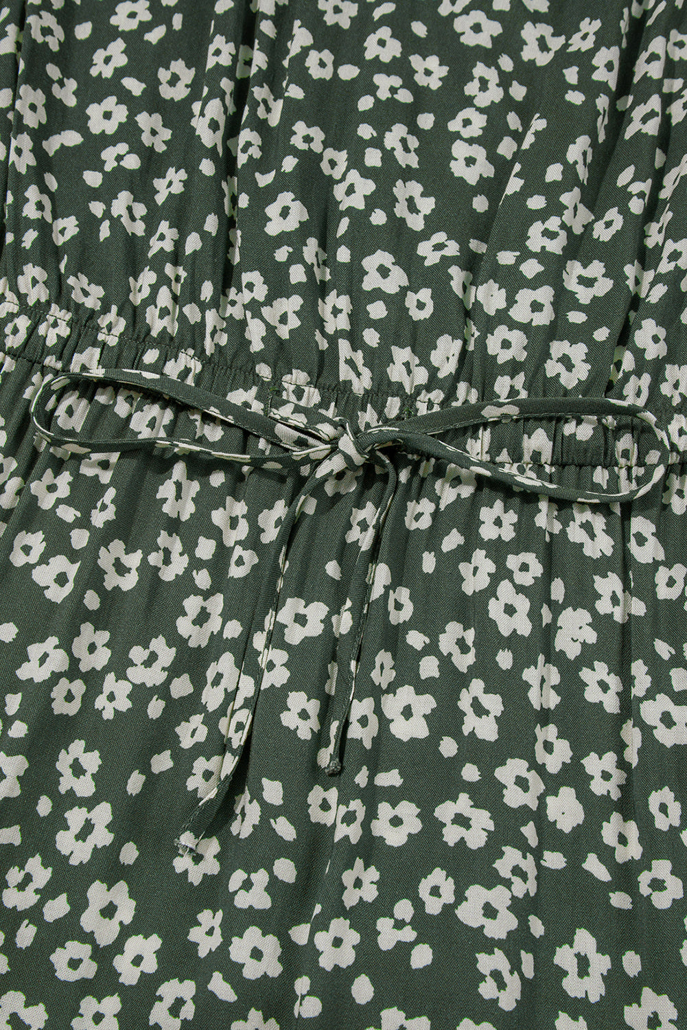 Boho Floral Print V Neck Tunic Sleeveless Dress