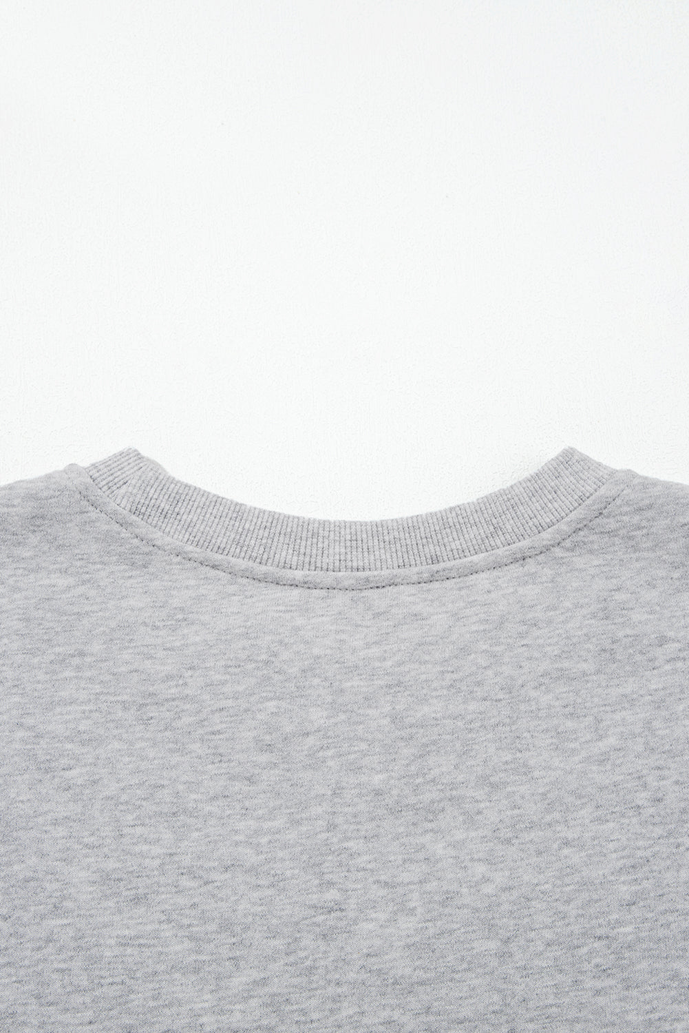 Contrast Bow Applique Drop Sleeve Round Neck Sweatshirt