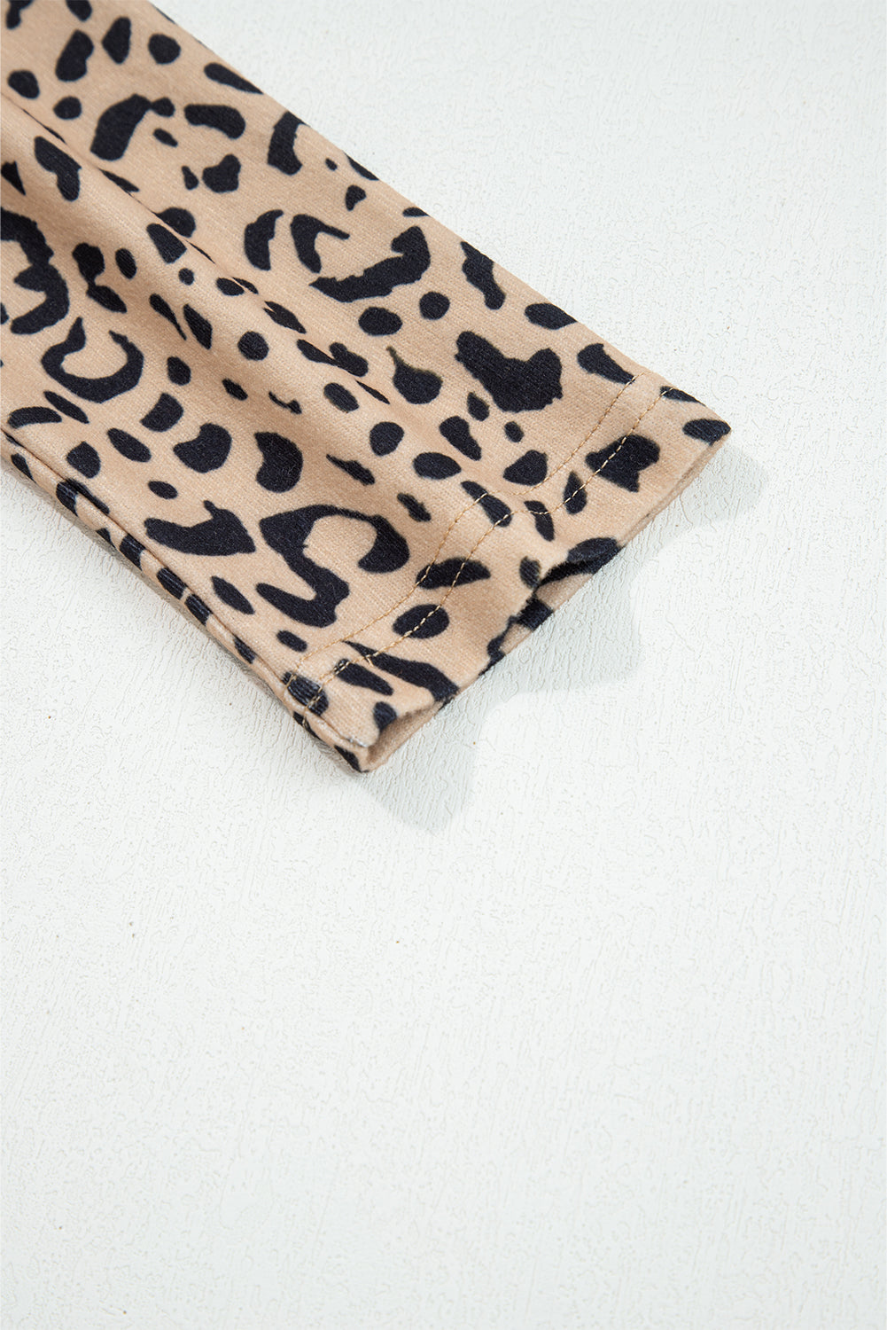Leopard Print Long Batwing Sleeve Loose Top
