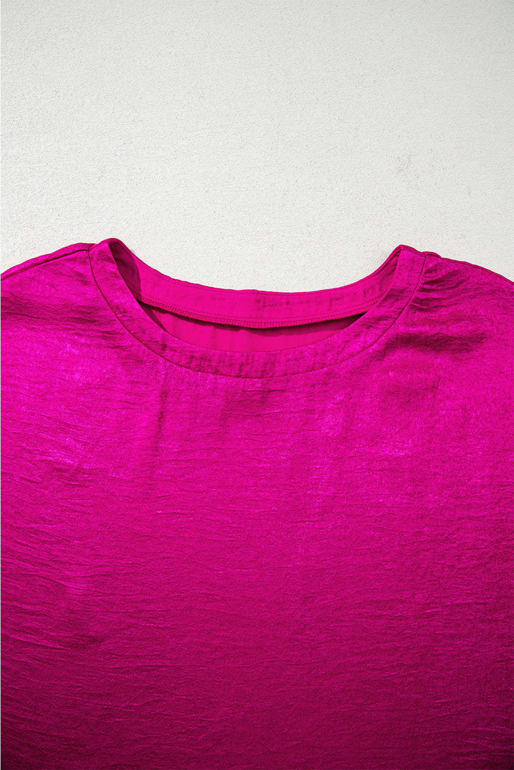 Shine Shimmer Cuffed Short Sleeve Casual Top