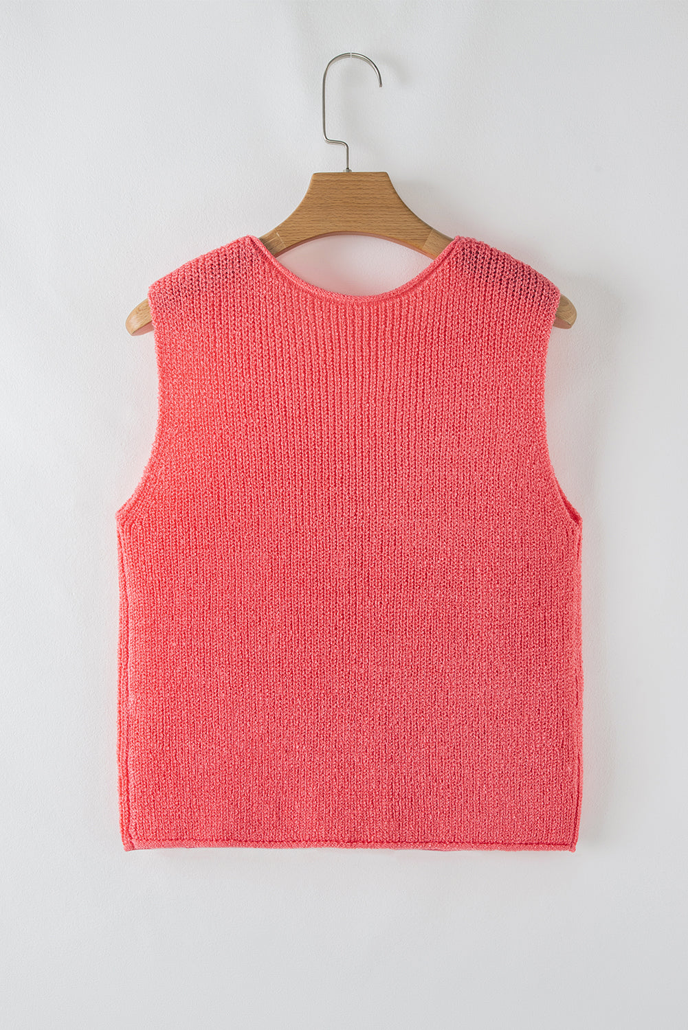 Lace-up Front V Neck Sweater Vest