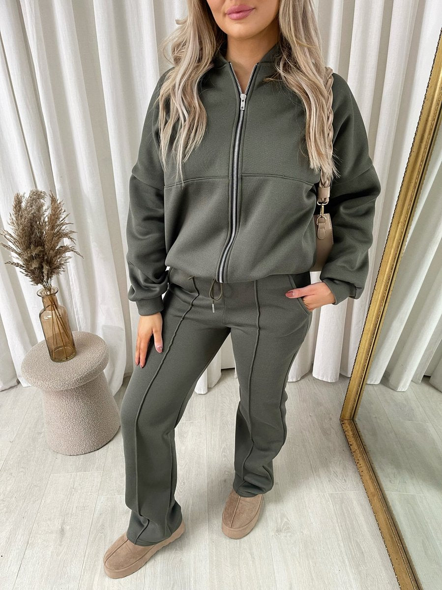 Zip Bomber Jacket and Trouser Co-ord Set