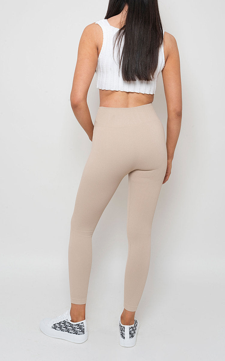 Lightweight High Waisted Rib Curvy Leggings