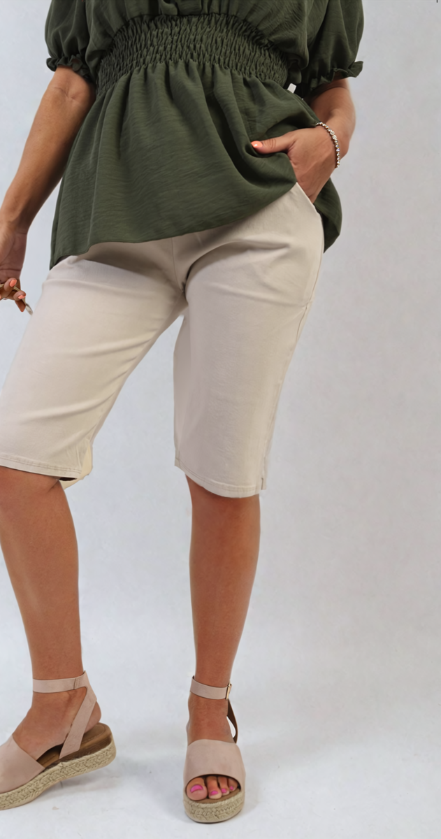 Elasticated Waist Drawstring Shorts