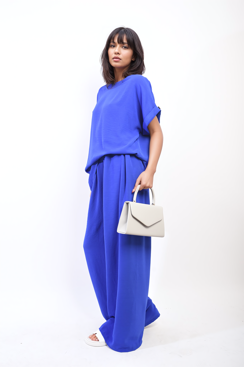 Oversized Top and Wide Leg Trousers Co-ord Set